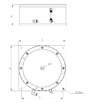 SKS型薄膜式空气弹簧隔振器/气浮减震器