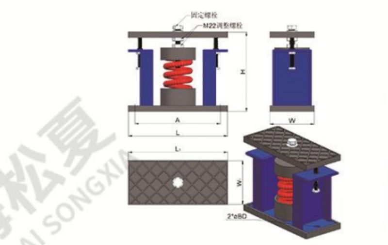 ZTF-1-100型可调式阻尼弹簧减震器