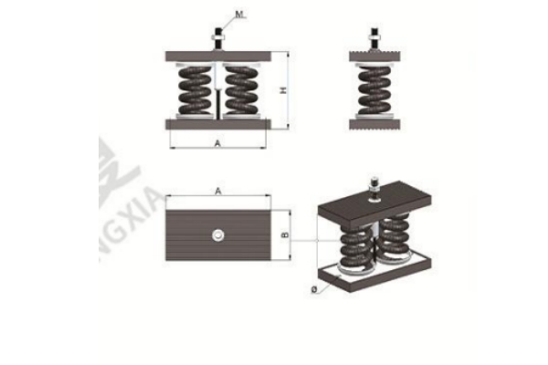 JS-2-120型组合式阻尼钢弹簧减振器